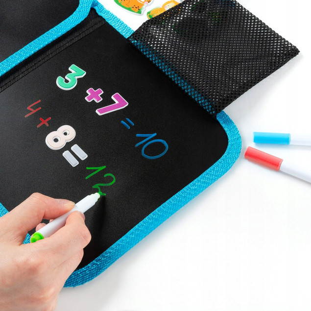 Podróżny Zestaw Zabaw Kidea Zmywalne Naklejki Markery spokojna podróż