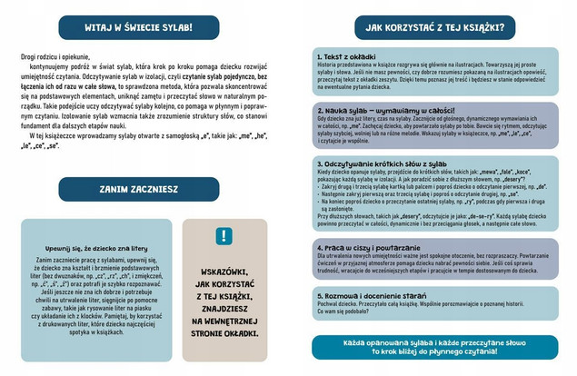 SYLABY i SŁOWA Łatwa Nauka Czytania Zestaw 20 Książek 3+ Nasza Księgarnia