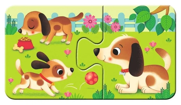 RAVENSBURGER Moje pierwsze puzzle Zwierzęta i młode 9x2 elementy