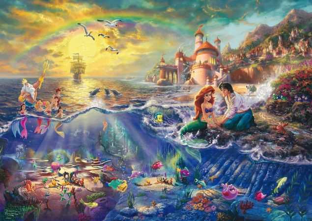 Puzzle 1000 Schmidt Spiele Mała Syrenka Disney Thomas Kinkade Premium Quality