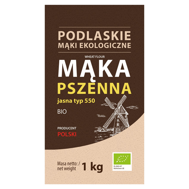 Mąka pszenna Biolife jasna typ 550 ekologiczna 1 kg