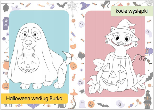 Kolorowanka z tatuażami. Halloween