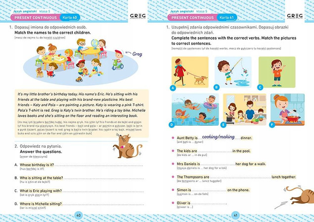 Język angielski. Karty pracy w szkole i w domu. Klasa 5