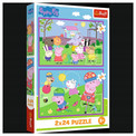 Puzzle Świnka Peppa na placu zabaw 2x24 el. FSC