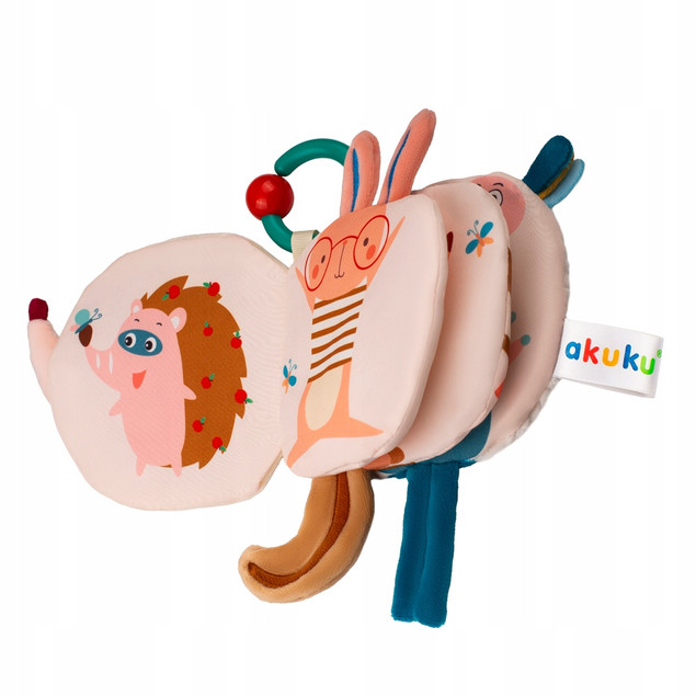 Pluszowa książeczka sensoryczna, 0m+ | Akuku