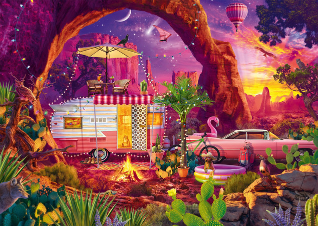 Puzzle Schmidt Spiele 1000 el. Przystanek na pustyni Jeff Haynie Premium Quality