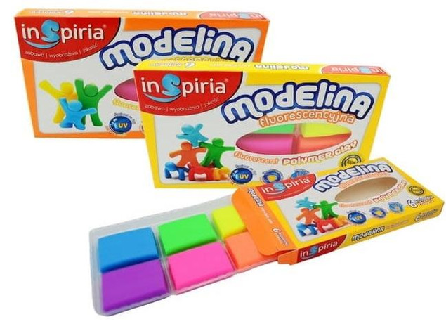Modelina Inspira Fluo 6 kolorów dla dzieci