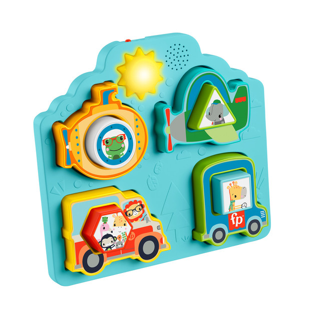 Fisher-Price Układanka Interaktywna Puzzle Pojazdy i Kształty Dźwięki Światła HRP31 +9m