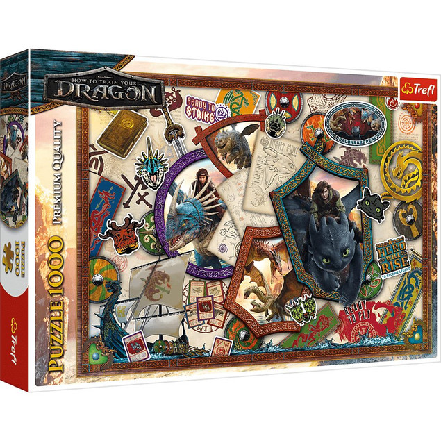 Trefl Puzzle 1000 Jak wytresować Smoka Bohaterowie: Czkawka, Szczerbatek 10959