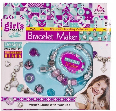 Kreatywny Zestaw do Robienia Bransoletek Charms DIY dla Dziewczynek 18 Elementów