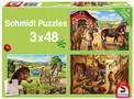 Puzzle Schmidt Spiele Zestaw 3w1 Konie 3 x 48 elementów dla dzieci