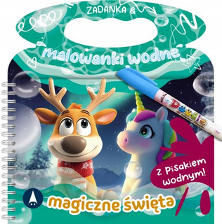 Zadanka i Malowanki Wodne MAGICZNE ŚWIĘTA z Pisakiem 3+ Skrzat