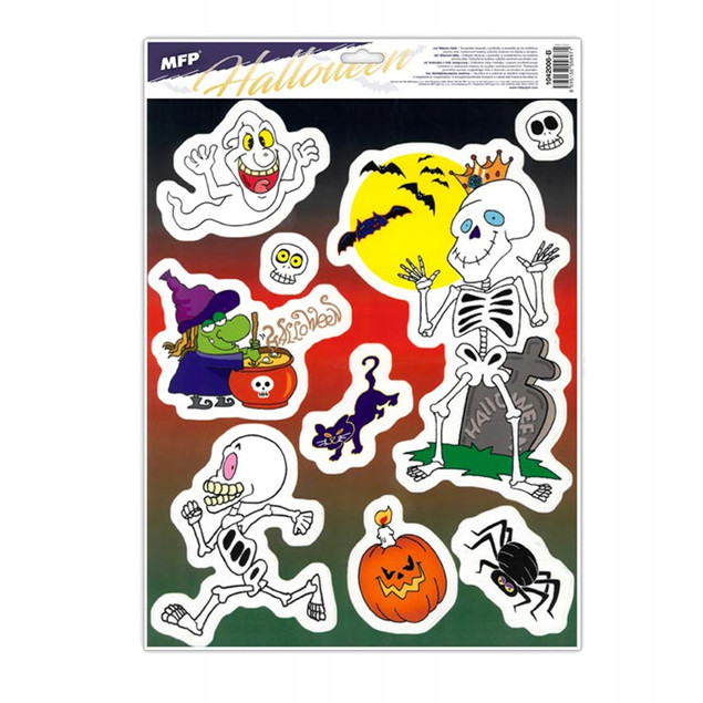 Naklejki Halloween Okienne HA005 30x42cm MIX 1szt.