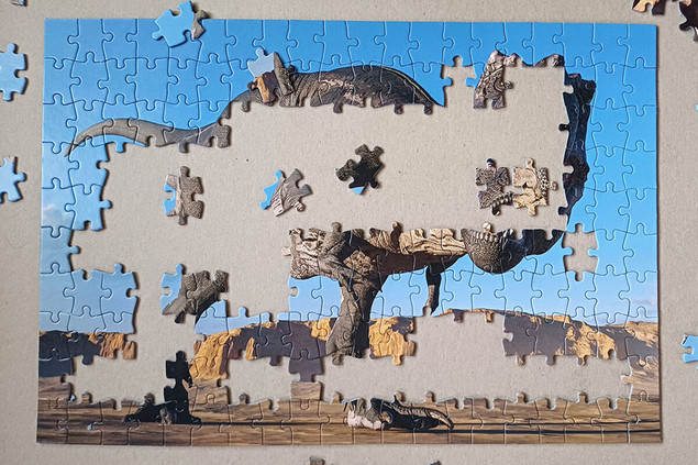 Puzzle Tactic 200 elementów Tyrannosaurus Rex Dinozaur