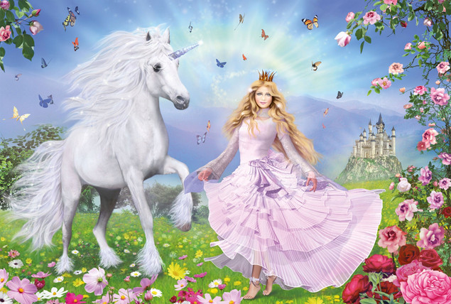 Schmidt Spiele Puzzle 100 el. Księżniczka i Jednorożec G3 dla Dzieci