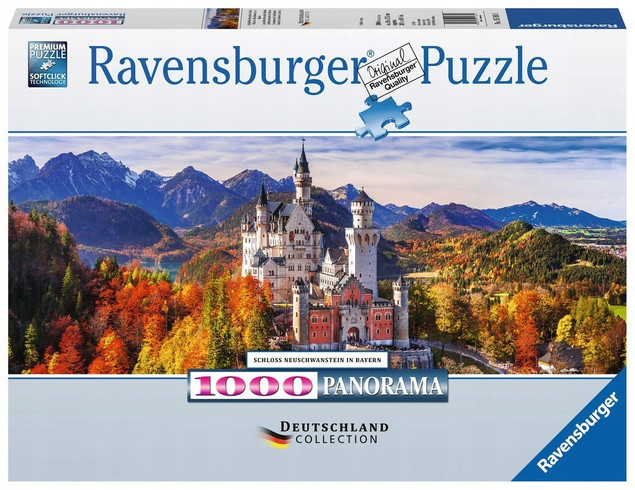 Puzzle panoramiczne Zamek Neuschwanstein 1000 elementów