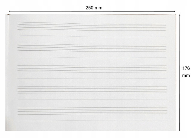 Zeszyt Do MUZYKI Nut SZEROKA PIĘCIOLINIA B5/16 MIX Interdruk