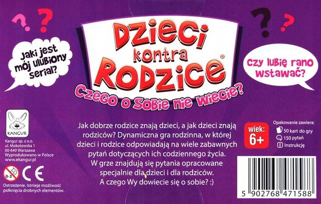 Zestaw 3w1 Dzieci Kontra Rodzice Kangur