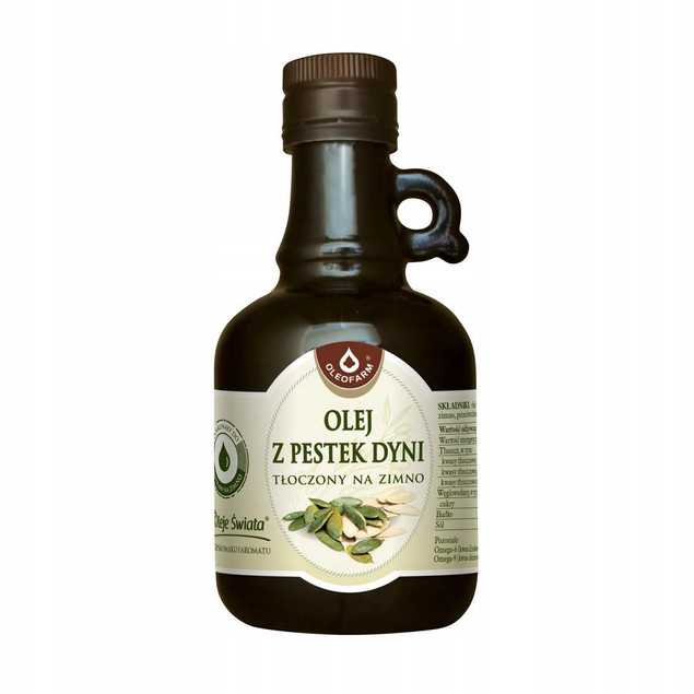 Olej z pestek dyni Oleofarm tłoczony na zimno 250 ml