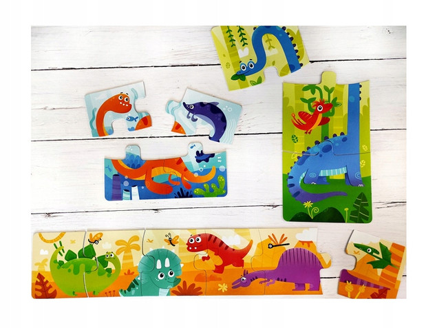 Puzzle Kapitan Nauka Układanki malucha. Dinozaury 13 elementów