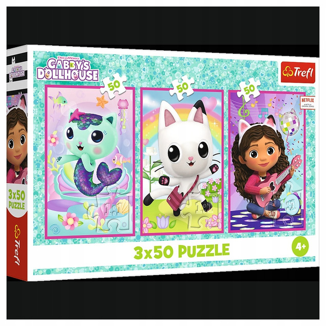 Koci Domek Gabi Puzzle Trefl 34876 + 3x50 elementów