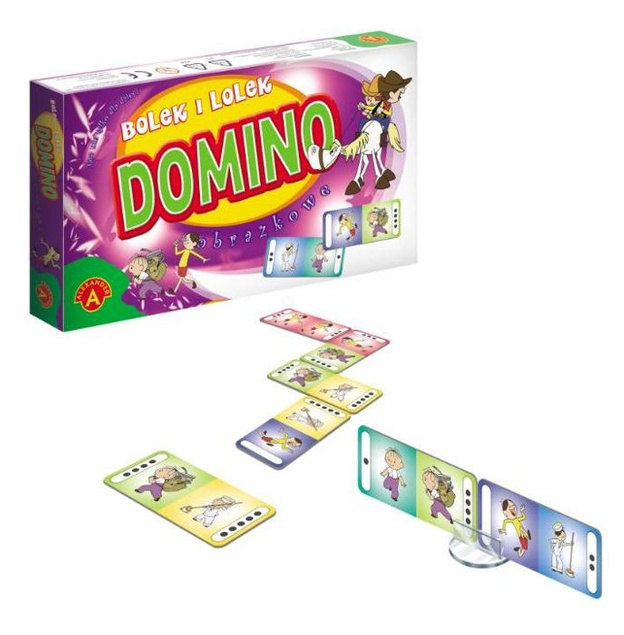 ALEXANDER, ZABAWKA EDUKACYJNA, DOMINO - BOLEK I LOLEK