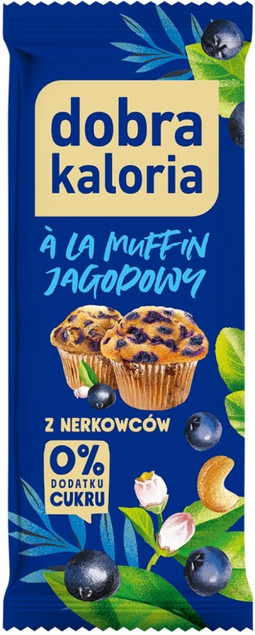 Dobra Kaloria Baton z nerkowców a'la muffin jagodowy 35 g