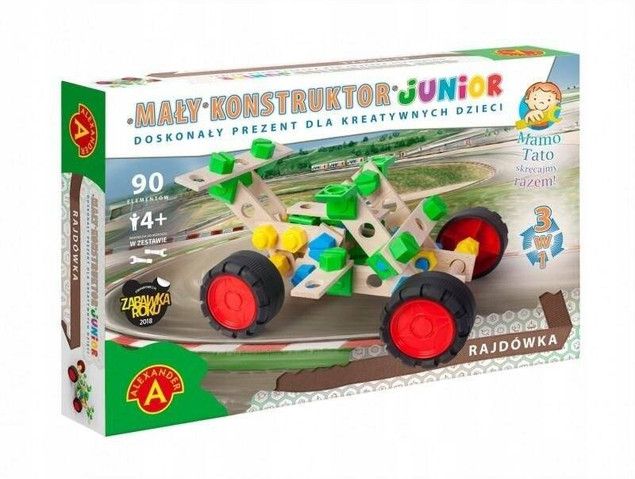 Mały Konstruktor Junior Buggy Model Do Montażu 90EL. 4+ Alexander 2823
