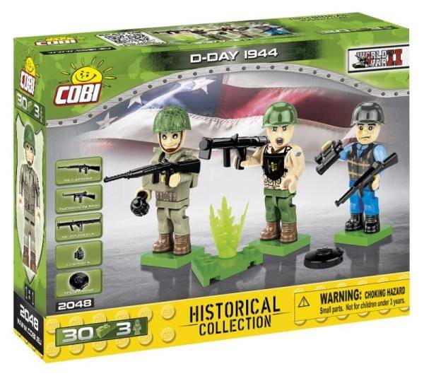 COBI 2048 Historical Collection WWII Figurki US ARMY D-DAY 1944 30 klocków