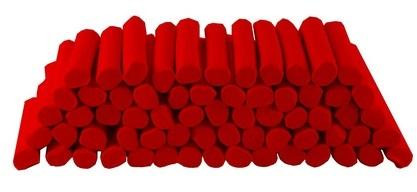 Plastelina 1 kg czerwona luzem w laseczkach Mona