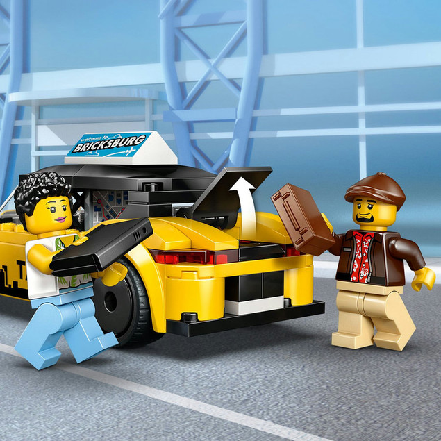 LEGO City 60487 Żółta taksówka elektryczna z minifigurkami