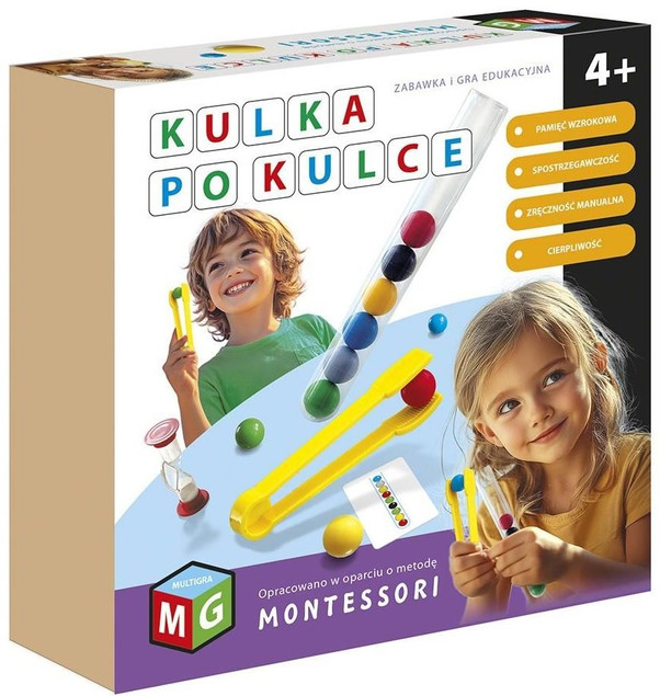 Gra zręcznościowa Multigra Kulka po kulce Montessori