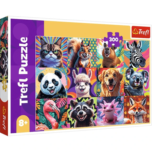 Trefl Puzzle 300 el. Zabawne portrety zwierząt_1