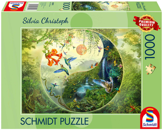 Puzzle 1000 el. Schmidt Premium Quality Silvia Christoph W Lesie Kolibrów Yin & Yang