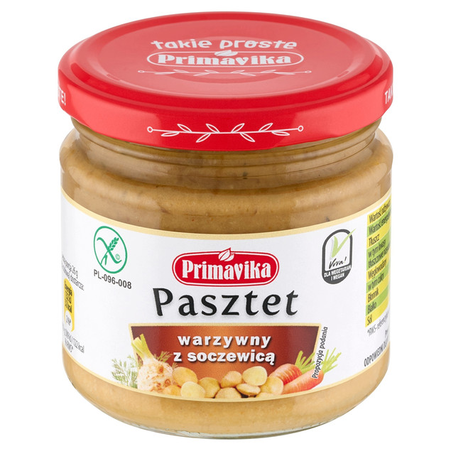 Pasztet warzywny z soczewicą 160g Primavika
