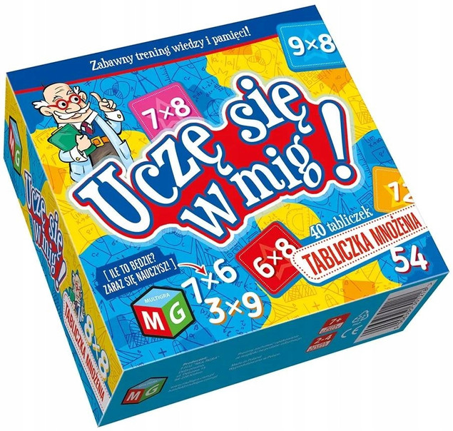 TABLICZKA MNOŻENIA Uczę Się W Mig Trening Wiedzy i Pamięci 7+ Multigra