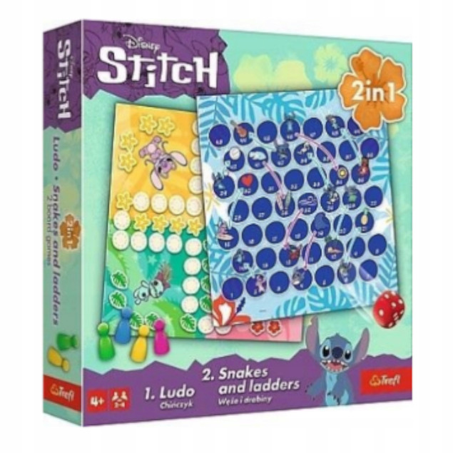 Gra klasyczna Lilo & Stitch. Chińczyk / Węże i drabiny Trefl