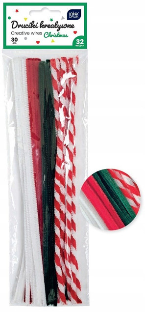 INTERDRUK Druciki Kreatywne Świąteczne 32 szt. CHRISTMAS DIY