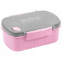 BackUp Lunchbox Śniadaniówka Szkolna RÓŻOWY 3 Przegródki BPA FREE