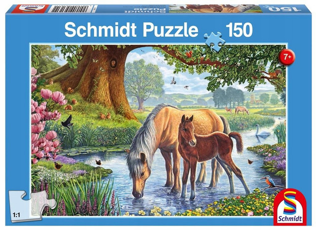 Puzzle Schmidt Spiele 150 elementów Konie przy strumieniu