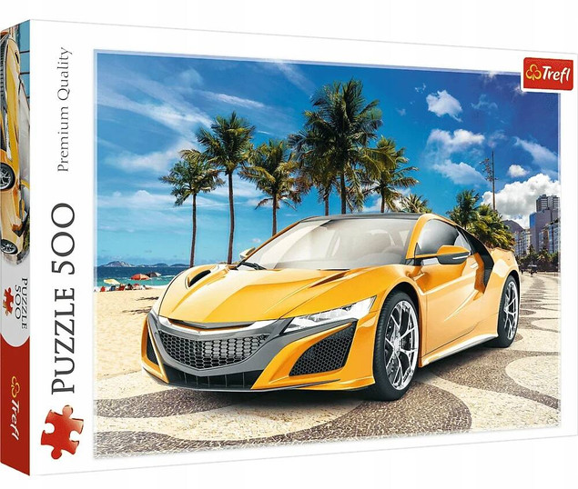 Puzzle 500 Układanka Słońce AUTO SPORTOWE Samochód Widok Obraz 10+ Trefl