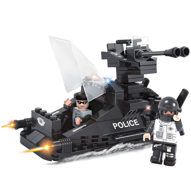 Swat Police Motorówka 141 El. Klocki