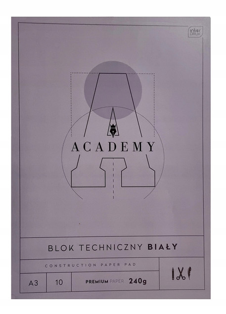 Interdruk blok techniczny A3 10 kartek gruby 240g Academy Premium