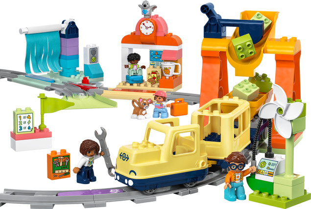 LEGO DUPLO 10428 Duży Interaktywny Pociąg Miejski Push&Go z Dźwiękiem i Światłem