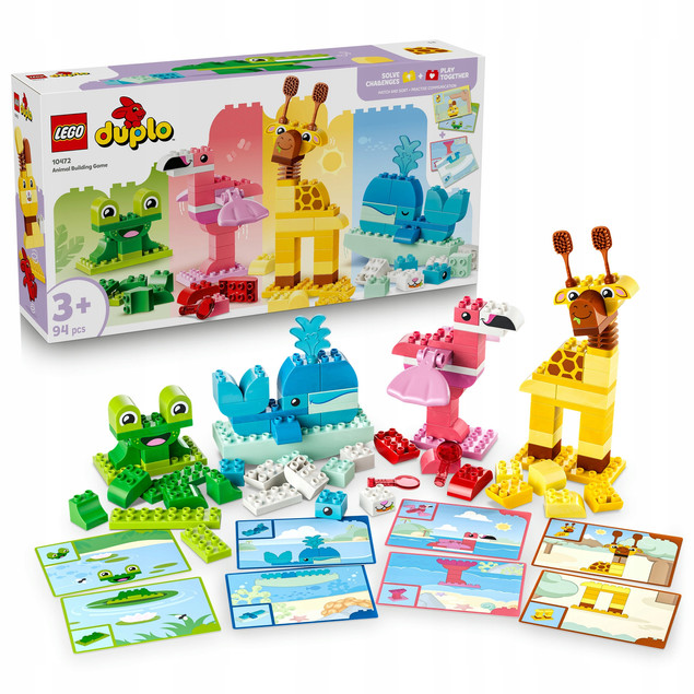 LEGO DUPLO 10472 Kreatywne Budowanie Zwierzątek | Zabawa Edukacyjna dla Dzieci 3+