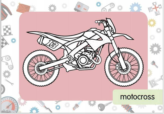 Kolorowanka z tatuażami. Motocykle