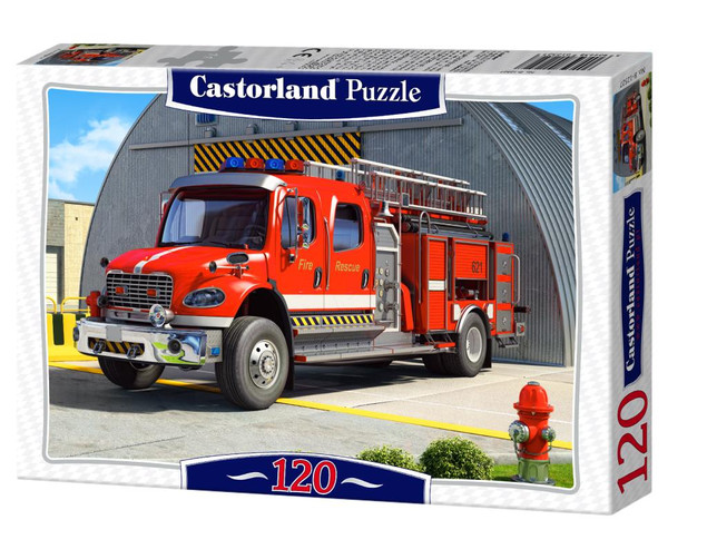 Puzzle 120 Układanka Samochód WÓZ STRAŻACKI Straż Pożarna 6+ Castorland