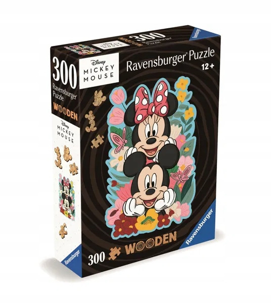 Puzzle Ravensburger Drewniane Disney: Mickey i Minnie 300 elementów
