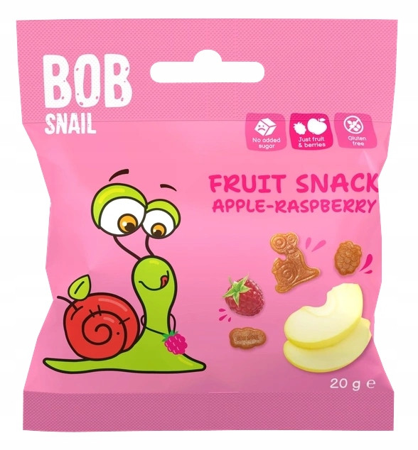 Bob Snail Żelki Jabłko Malina Bez Cukru 20g