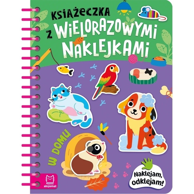 Książeczka z Wielorazowymi Naklejkami 3D "W Domu" – Naklejam, Odklejam!